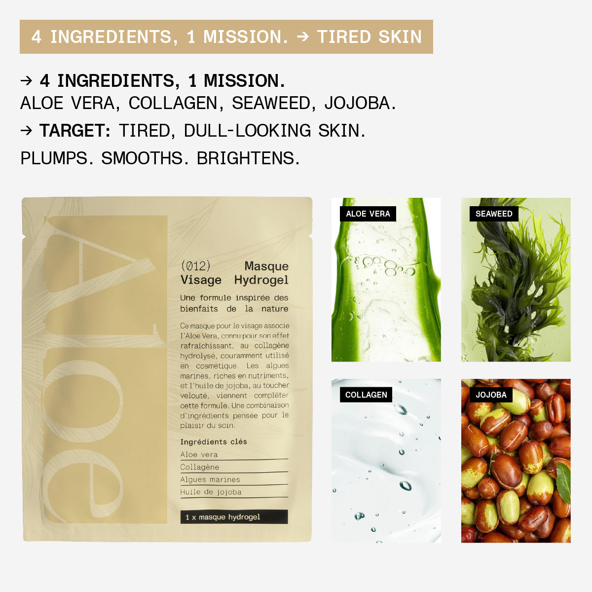 Hydrogel Plumping Face Mask - Aloe Vera & Collagen